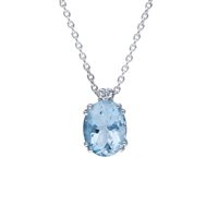 Collana Babila Milano Donna For Ever in Oro bianco Acquamarina 1.50 Ct 225683 - 225683